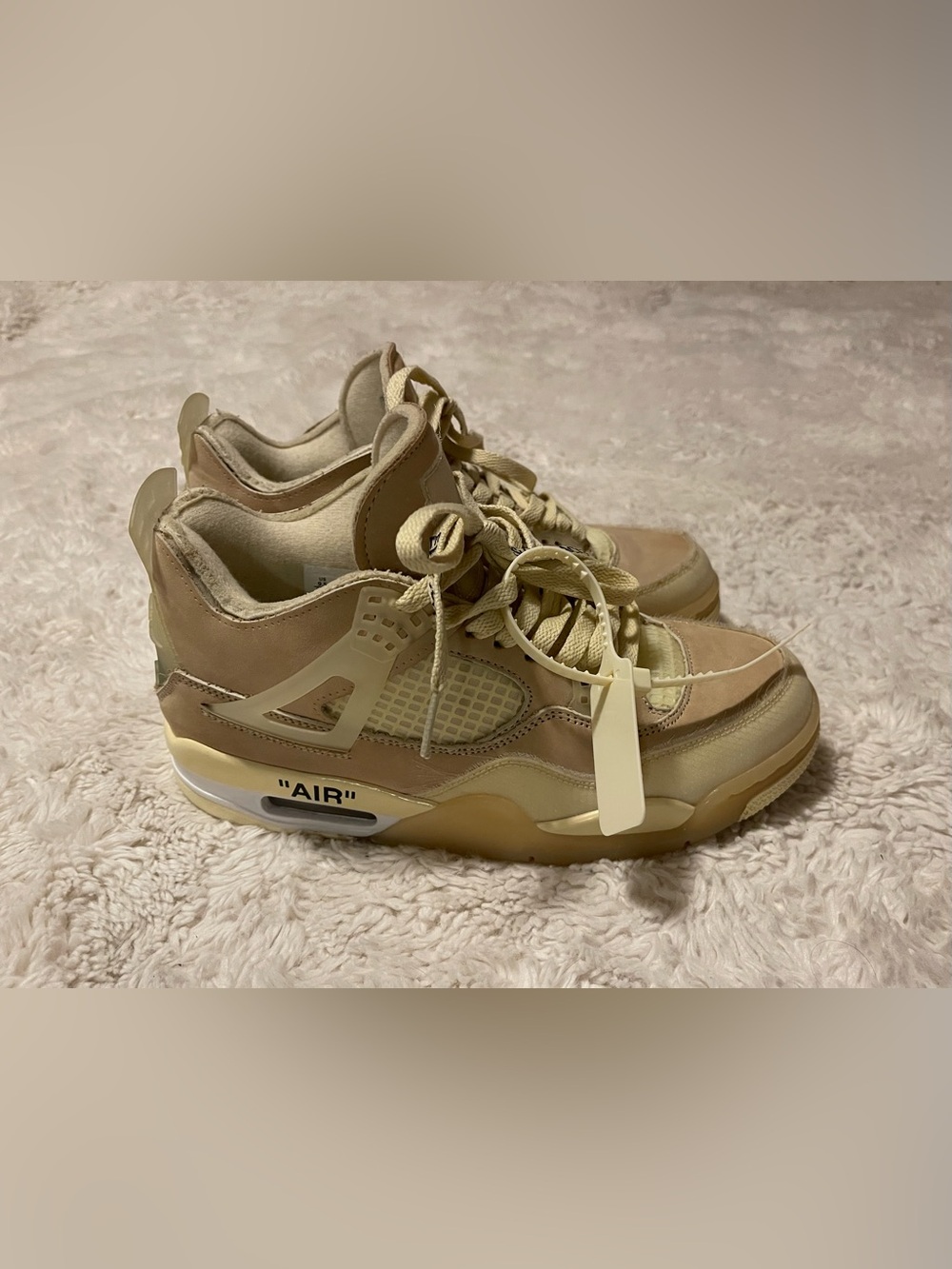Off-White x Air Jordan 4 SP "Sail" - Size WMNS 9.5 / Men 8
